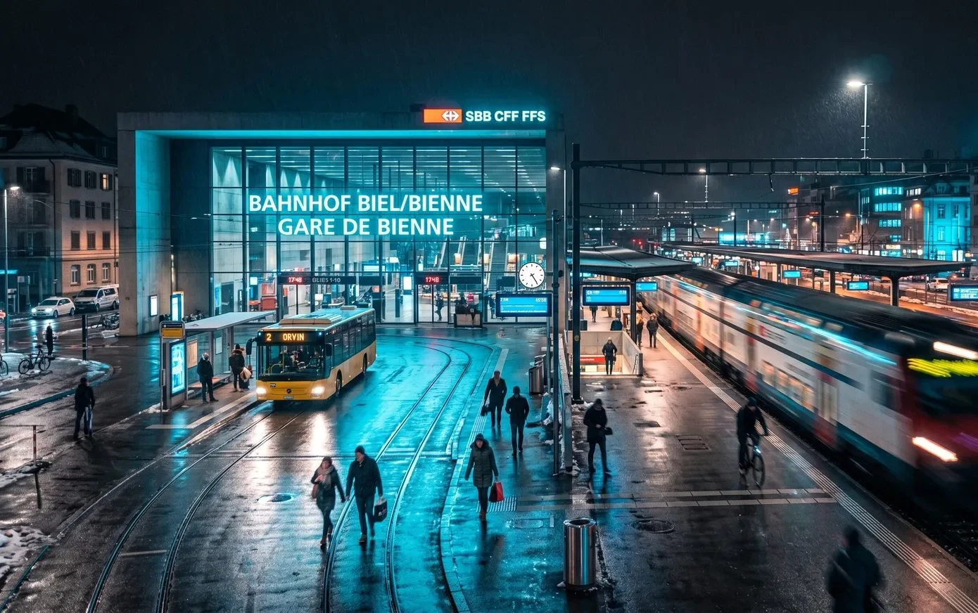 Gare CFF de Bienne · Bahnhof Biel · 5 min à pied du centre Nexus Reality